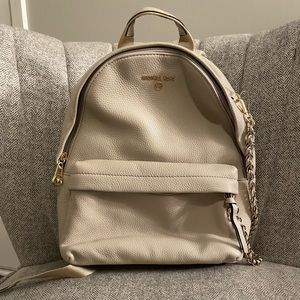 Michael Kors light pink leather backpack